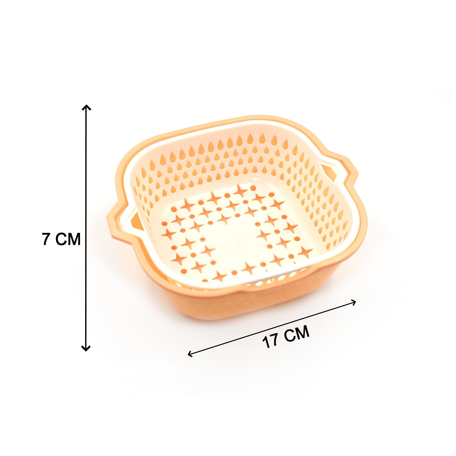 2-in-1 basket strainer for efficient rinsing and draining