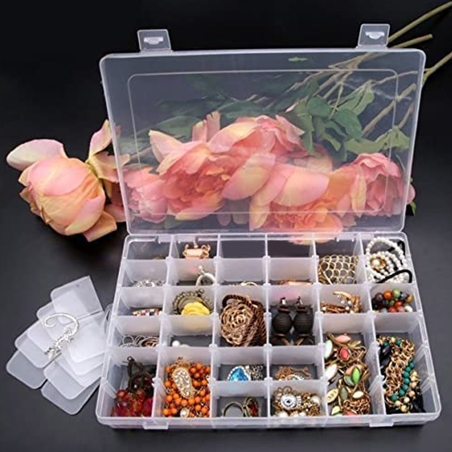 Jewelry organizer with dividers