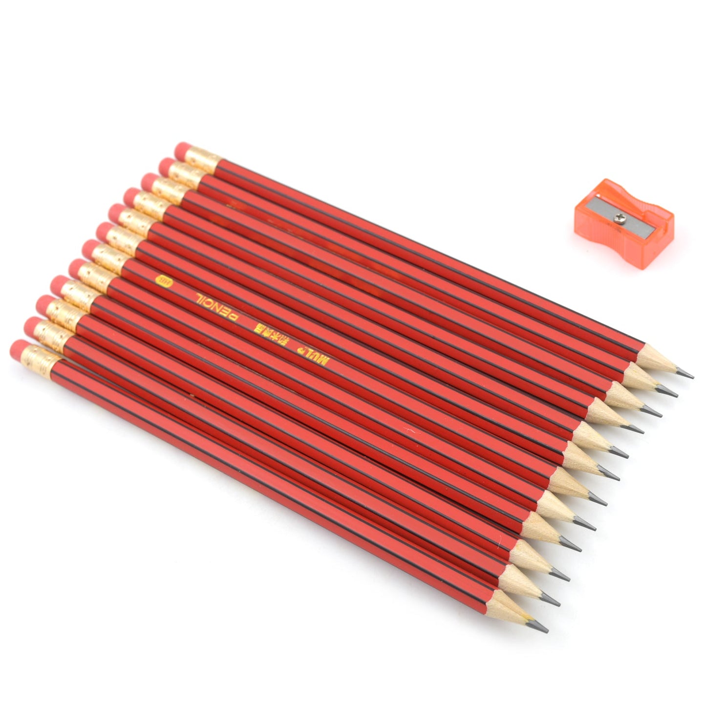 Premium wooden pencils with eraser for school and office