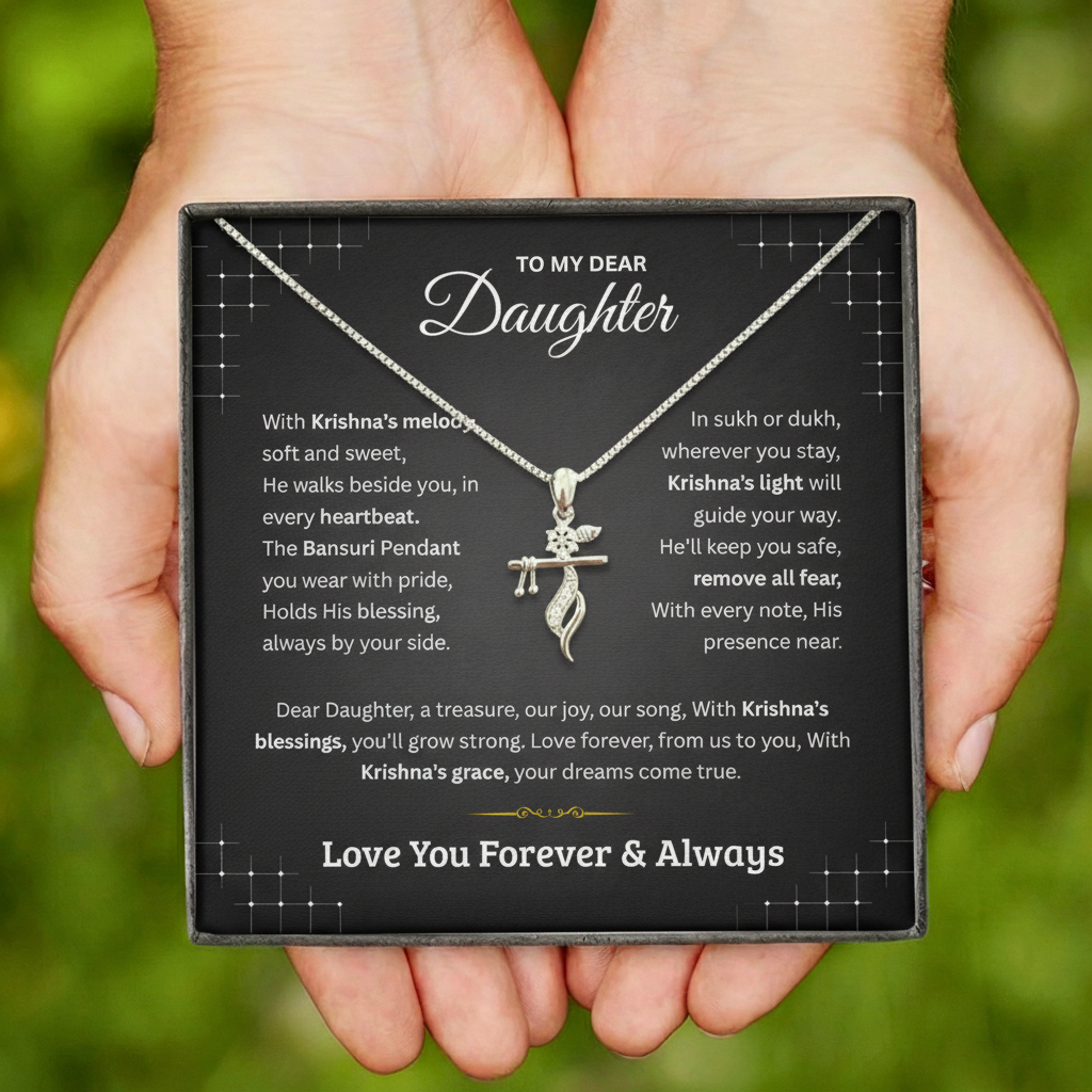 To My Dear Daughter – Beautiful Eternal Blessings Shri Krishna Pendant