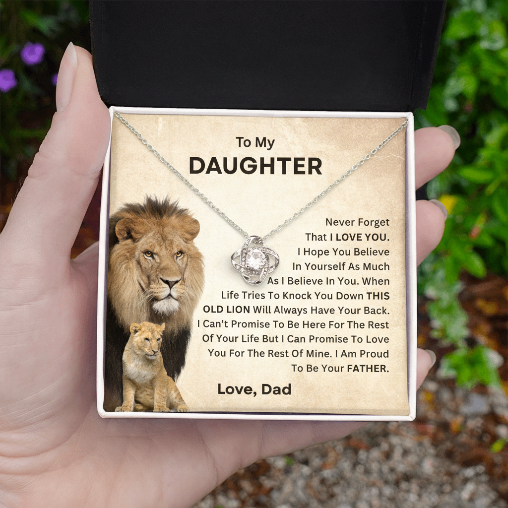 Love Knot Necklace for Daughter – An Unbreakable Father-Daughter Bond, Forever