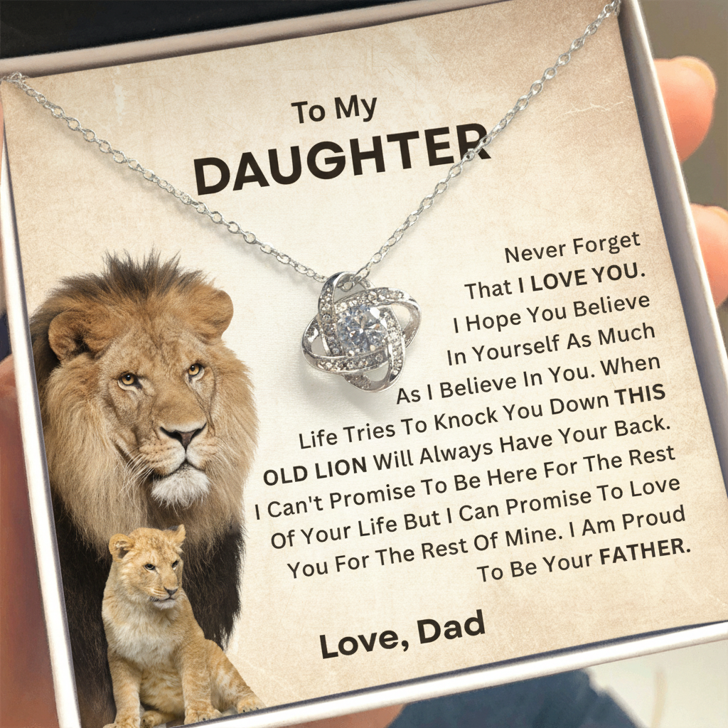 Love Knot Necklace for Daughter – An Unbreakable Father-Daughter Bond, Forever
