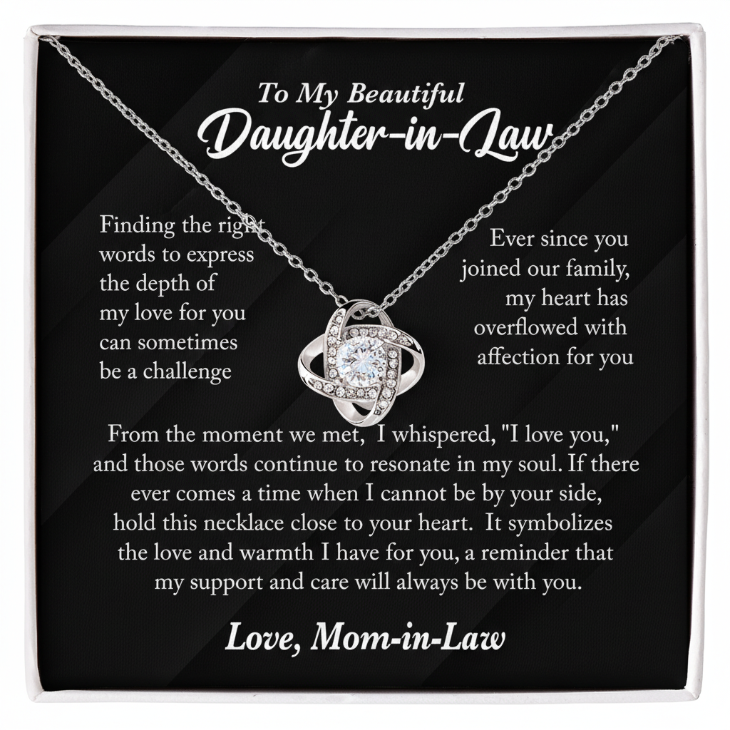 Beautiful Daughter-in-Law – Love Knot Necklace | A Gift of Love & Appreciation