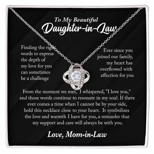 Beautiful Daughter-in-Law – Love Knot Necklace | A Gift of Love & Appreciation