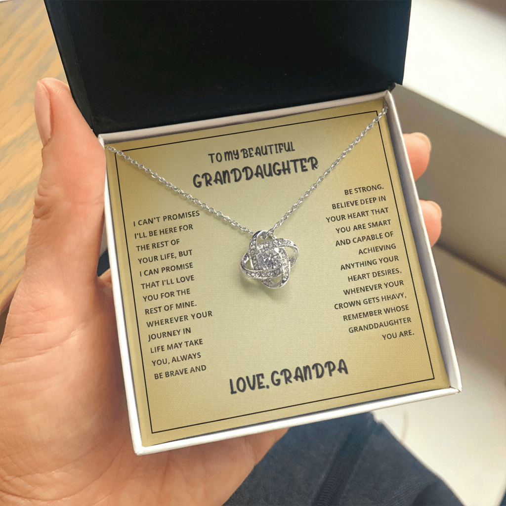 To My Granddaughter – Love Knot Necklace | With Love, Grandpa