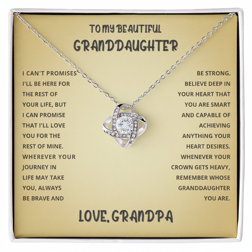 To My Granddaughter – Love Knot Necklace | With Love, Grandpa