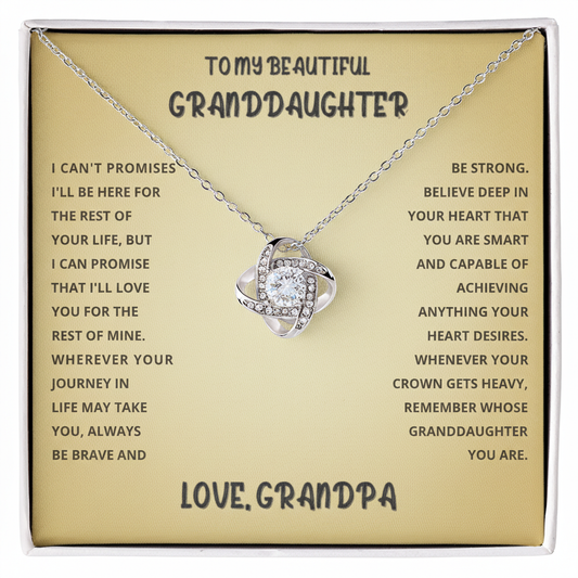 To My Granddaughter – Love Knot Necklace | With Love, Grandpa
