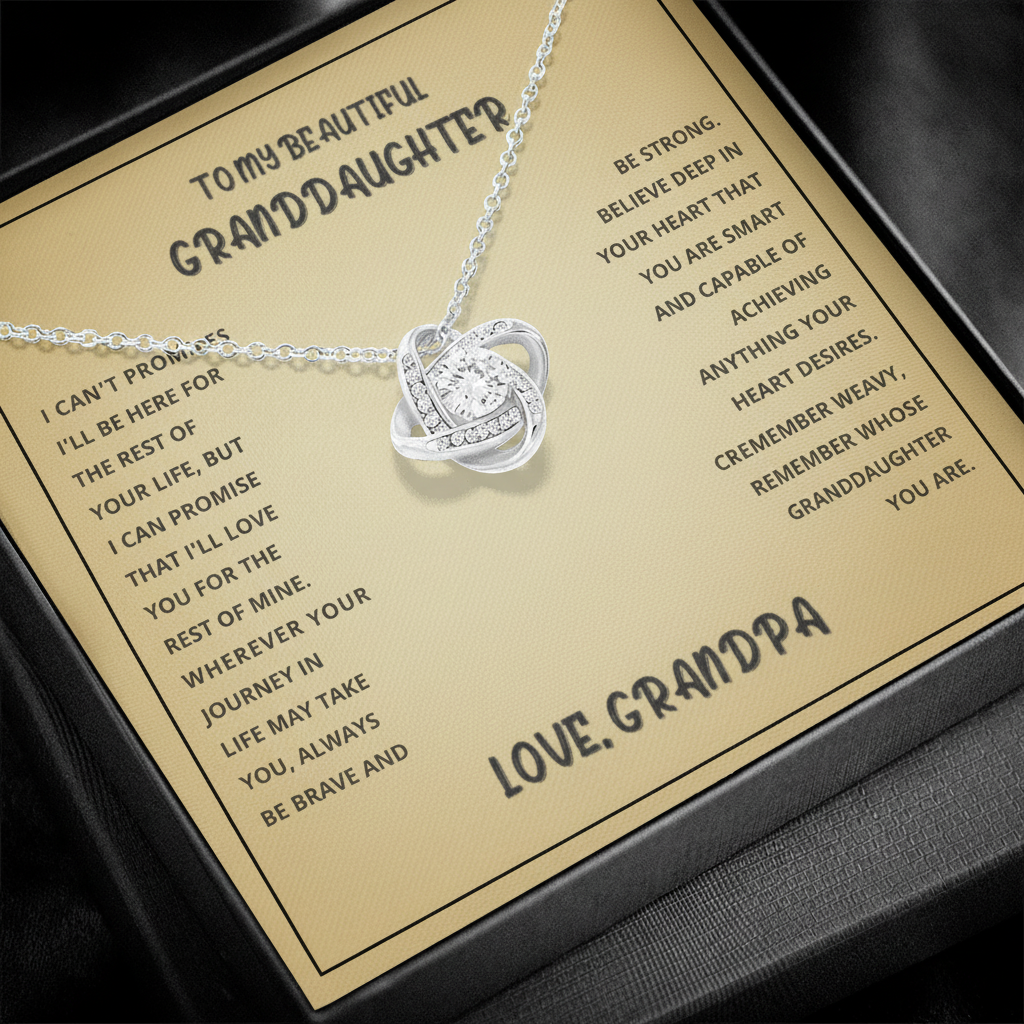 To My Granddaughter – Love Knot Necklace | With Love, Grandpa