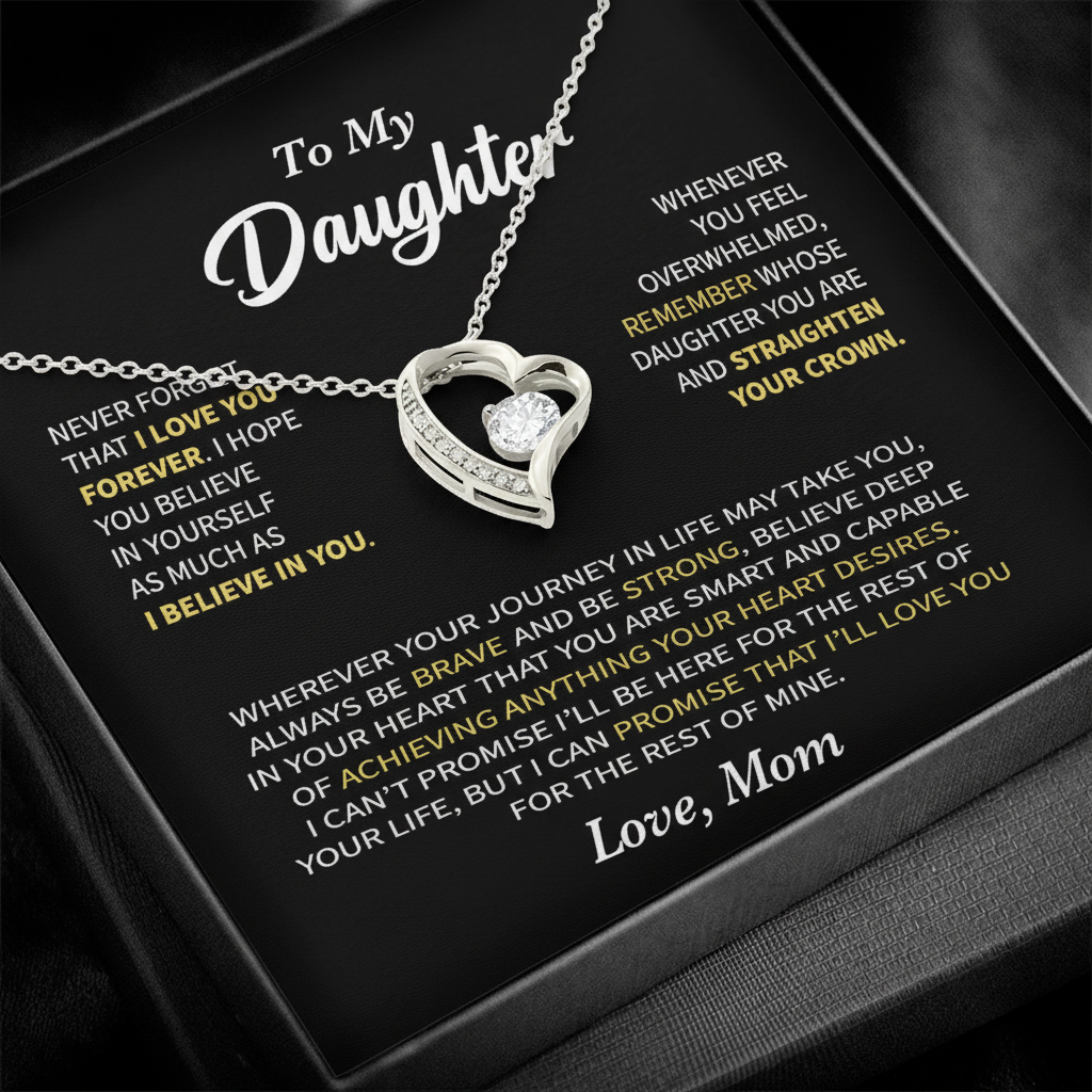 Unbreakable Ties – To My Daughter | Forever Love Necklace from Mom