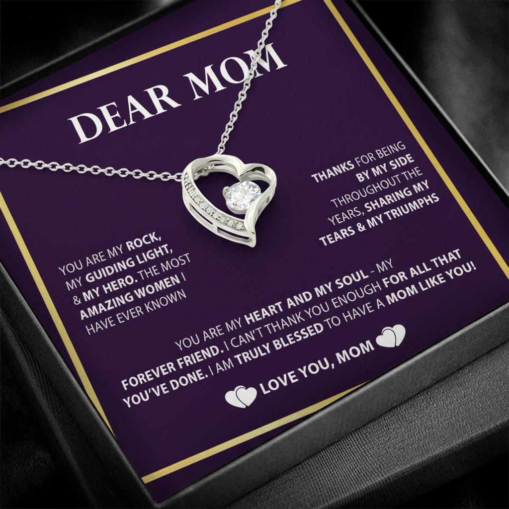 Forever Love Gratitude Necklace – A Heartfelt Tribute to Mom