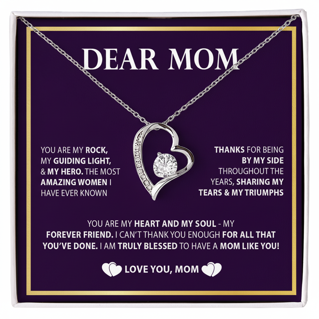 Forever Love Gratitude Necklace – A Heartfelt Tribute to Mom