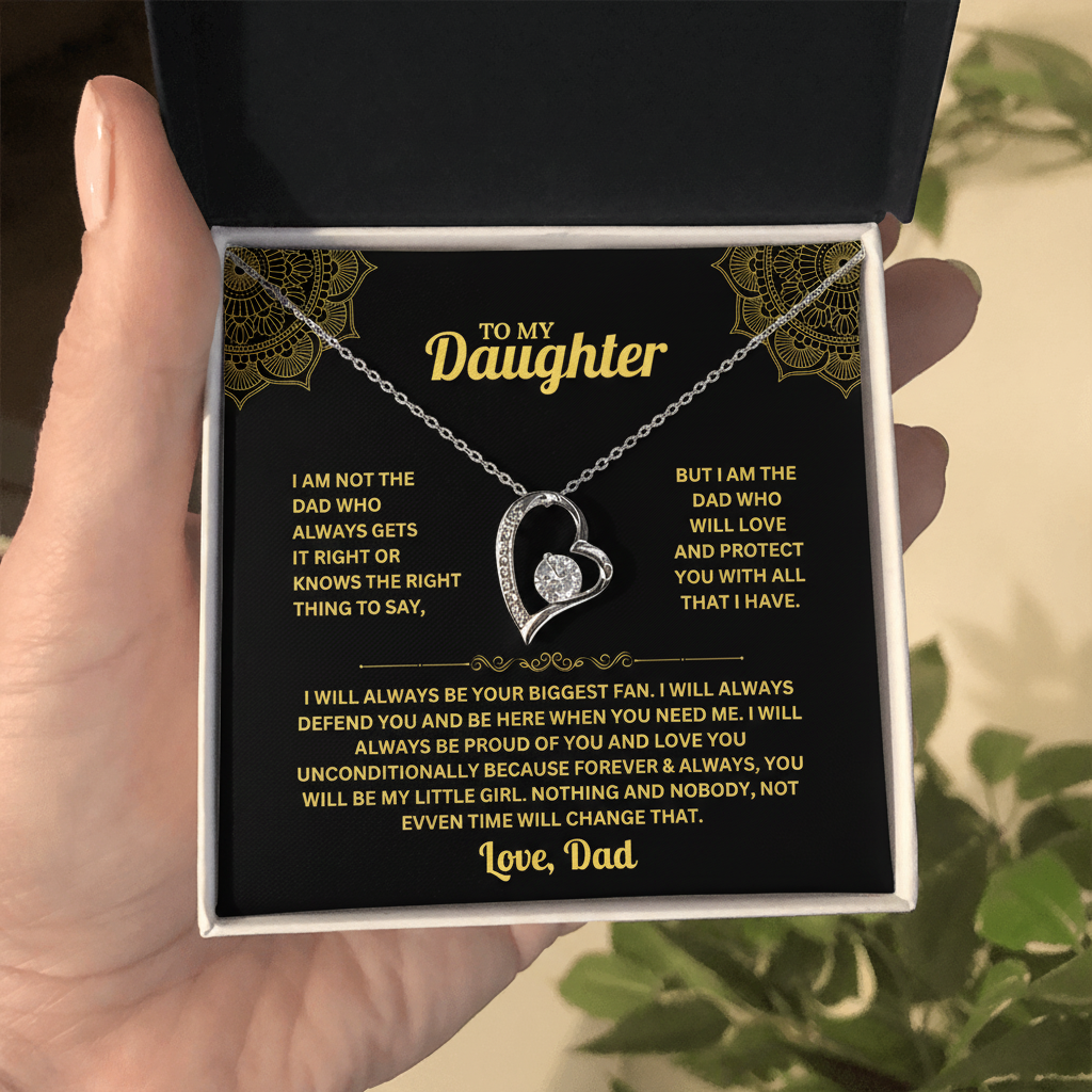 Dad’s Devotion Charm – A Beautiful Heart Necklace | With All My Love