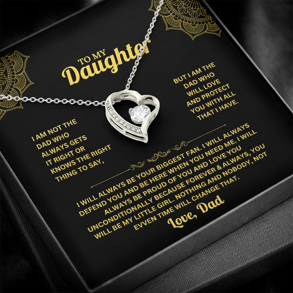 Dad’s Devotion Charm – A Beautiful Heart Necklace | With All My Love
