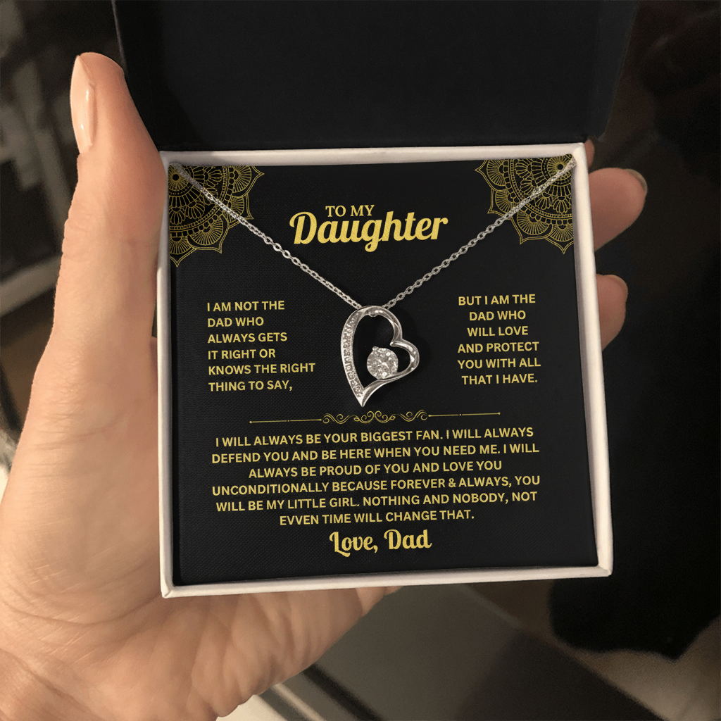 Dad’s Devotion Charm – A Beautiful Heart Necklace | With All My Love