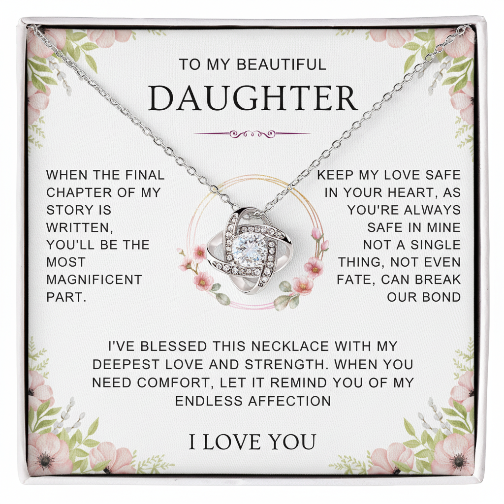 Daughter Endless Love – Love Knot Necklace | A Timeless Gift of Love