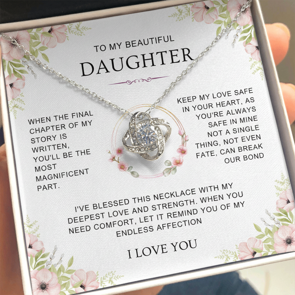 Daughter Endless Love – Love Knot Necklace | A Timeless Gift of Love