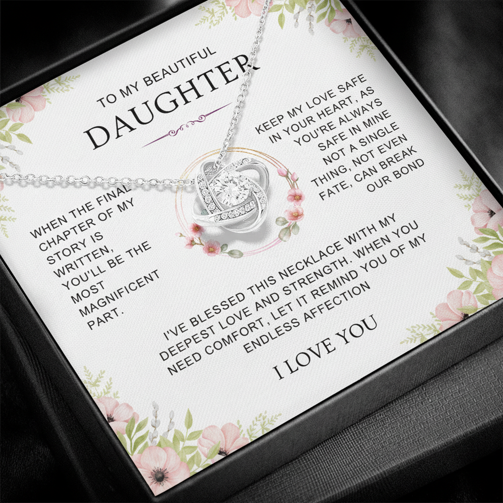 Daughter Endless Love – Love Knot Necklace | A Timeless Gift of Love