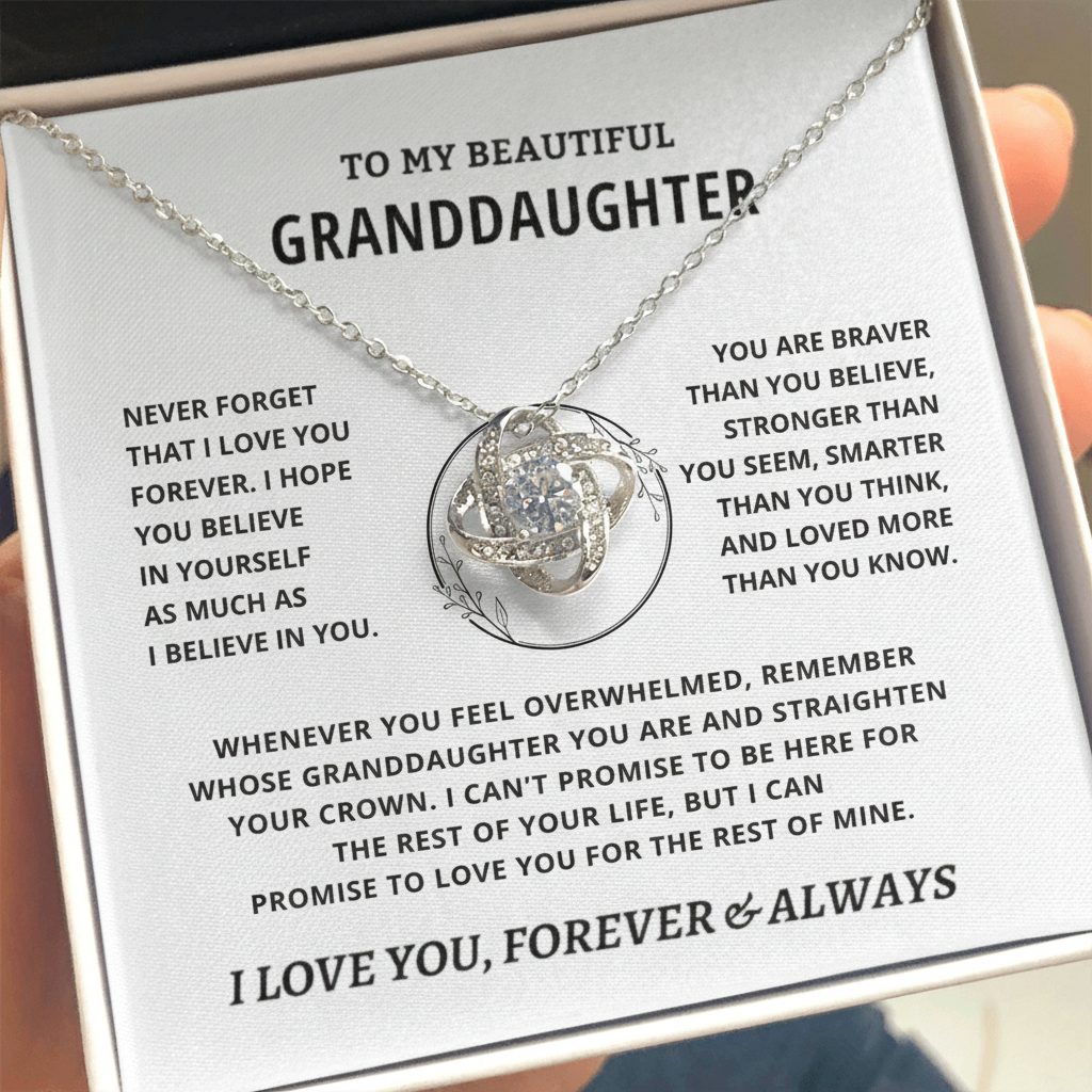 Gift for Granddaughter – “Never Forget That I Love You” | A Timeless Keepsake