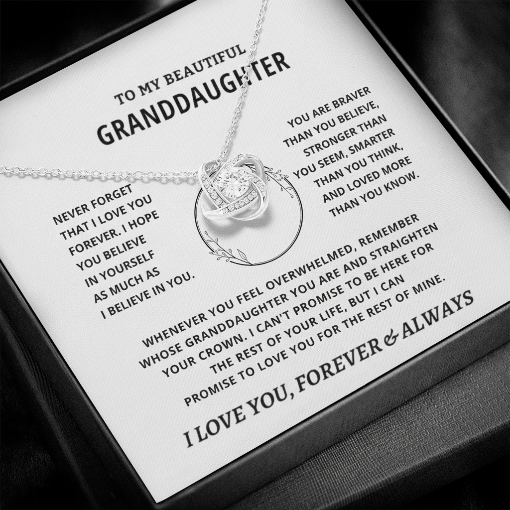 Gift for Granddaughter – “Never Forget That I Love You” | A Timeless Keepsake