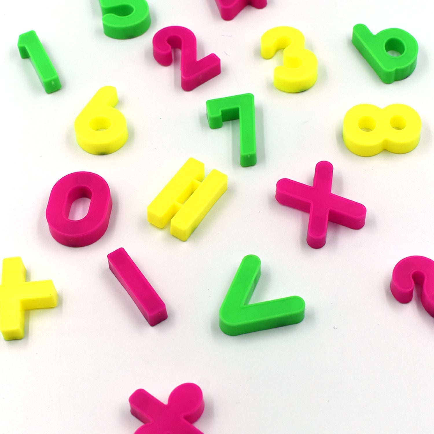 Assorted magnetic number symbols for engaging kids in learning.