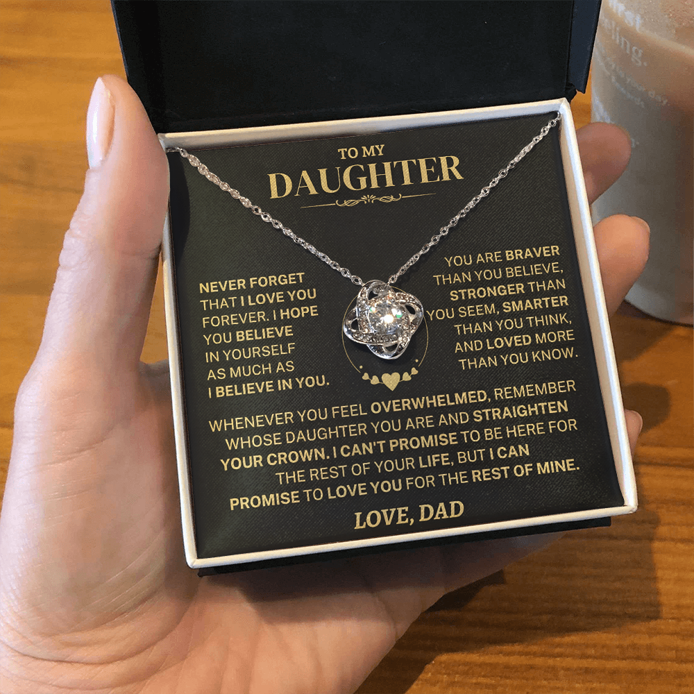 To My Daughter - Love Knot Necklace from Dad