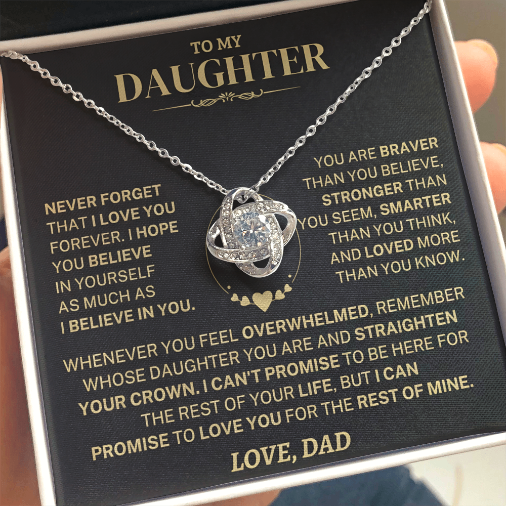 To My Daughter - Love Knot Necklace from Dad