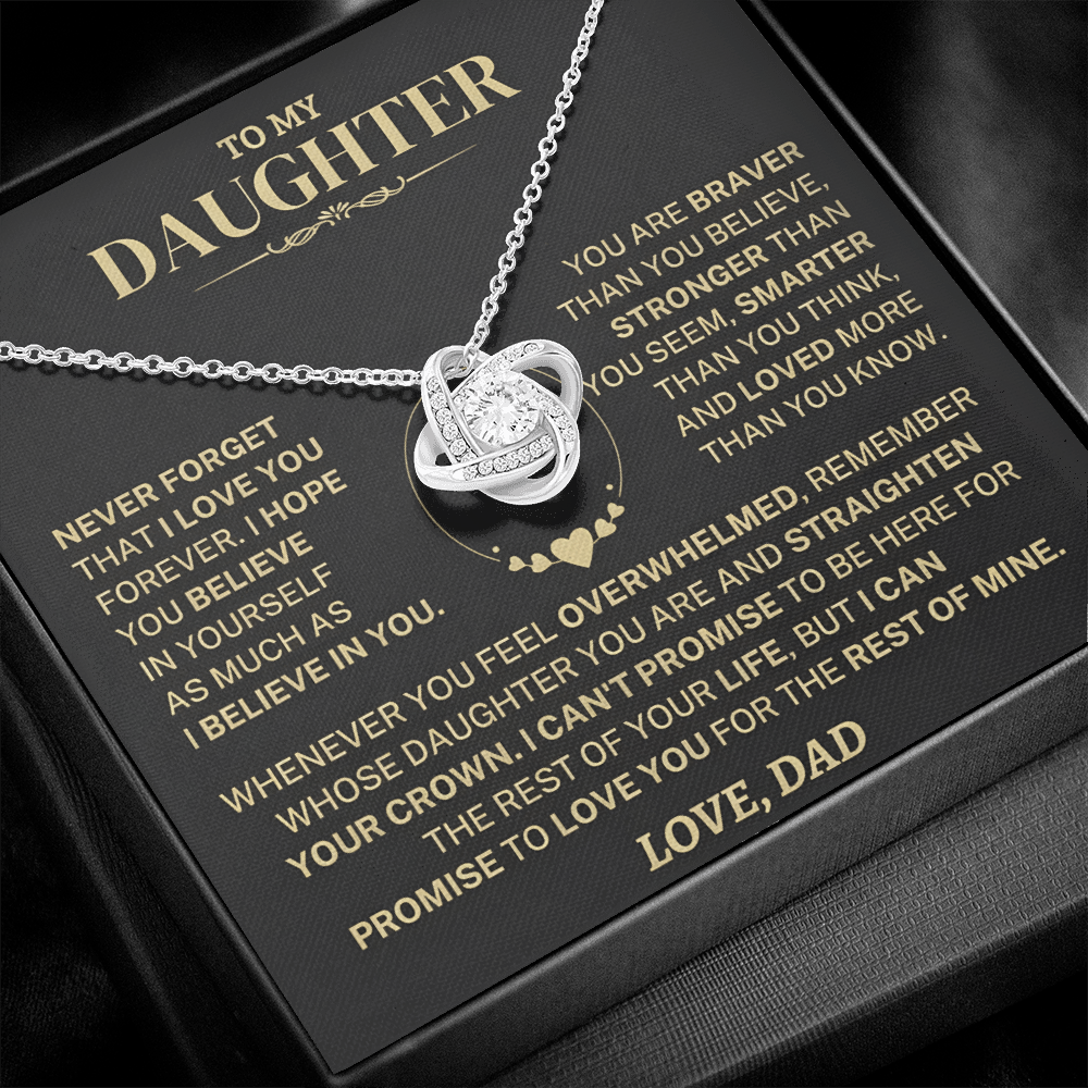 To My Daughter - Love Knot Necklace from Dad